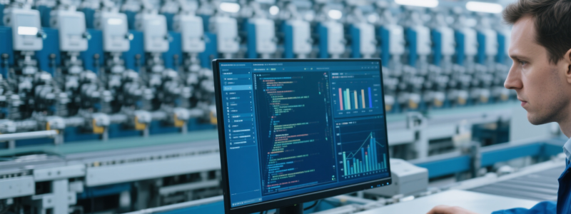 jimeng 2025 09 02 9700 外国键盘工厂工程师在电脑面前工作场景，要显示电脑屏幕的工作内容 1